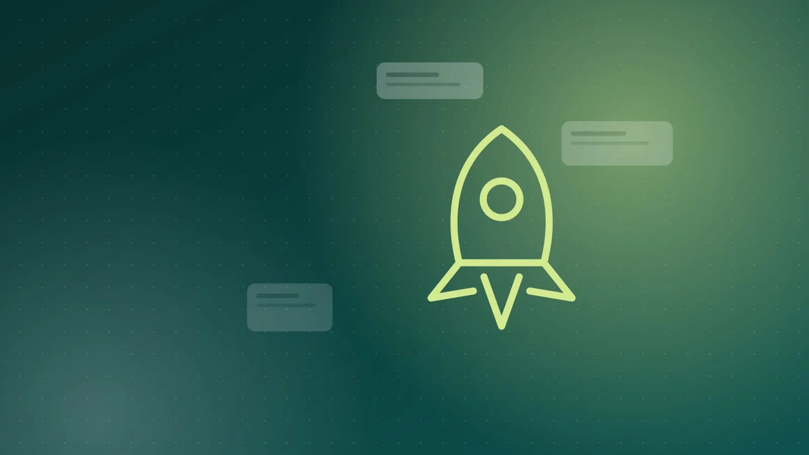 Illustration of a rocket representing getting started online