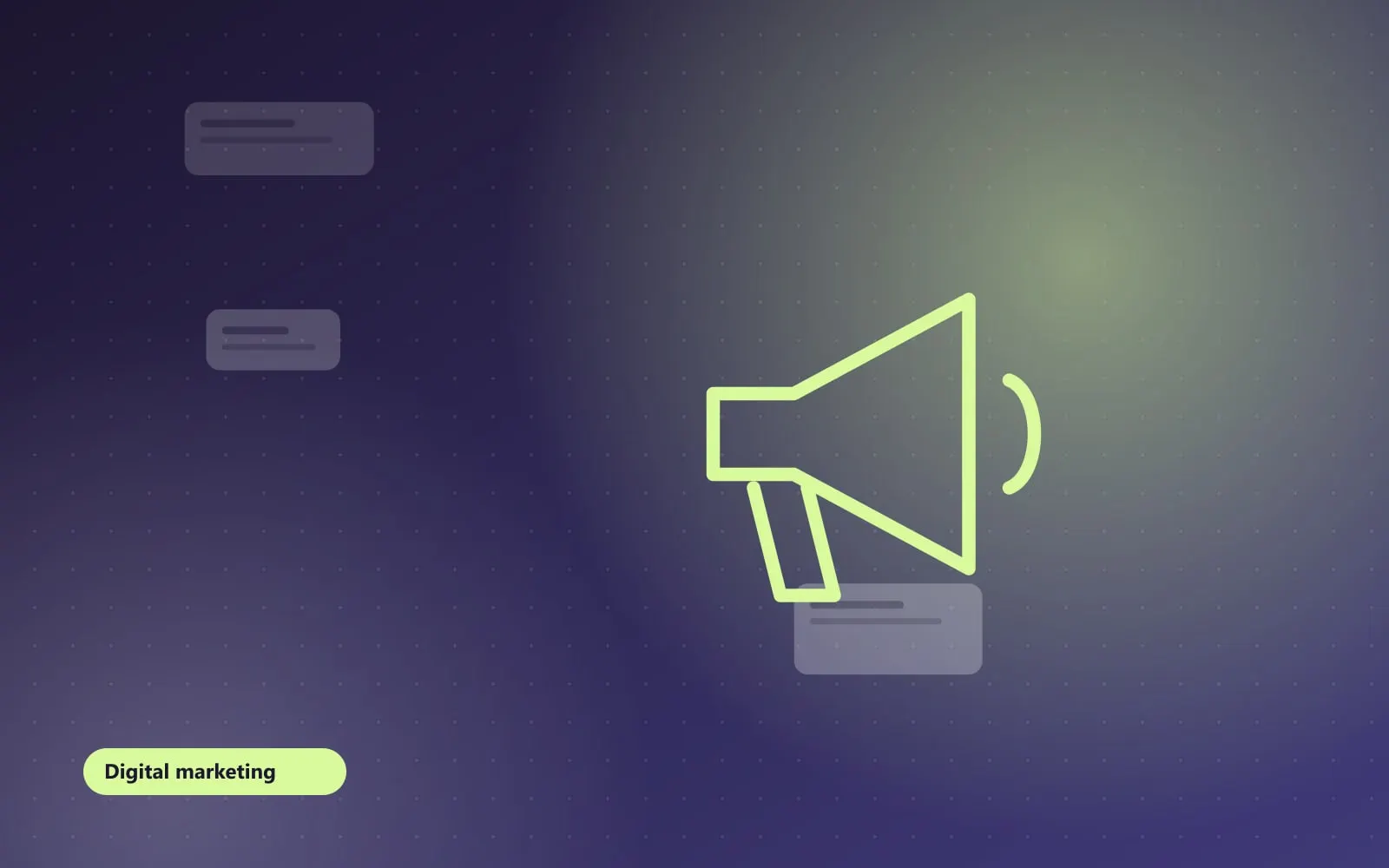 Illustration of a megaphone representing digital marketing