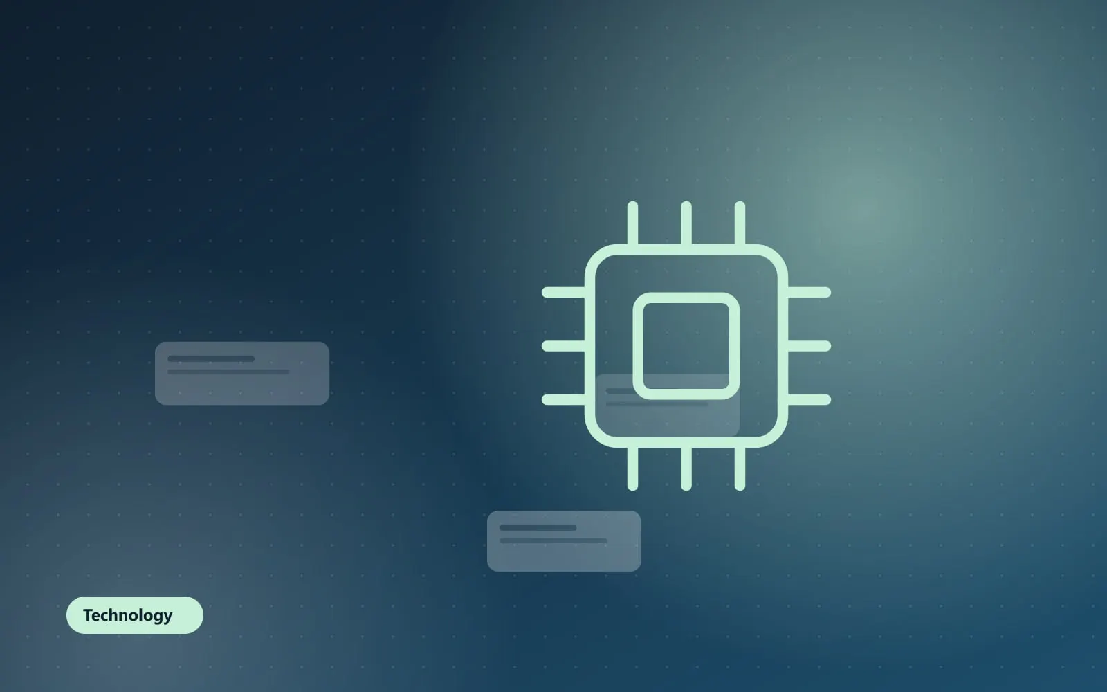 Illustration of a computer chip representing technology trends