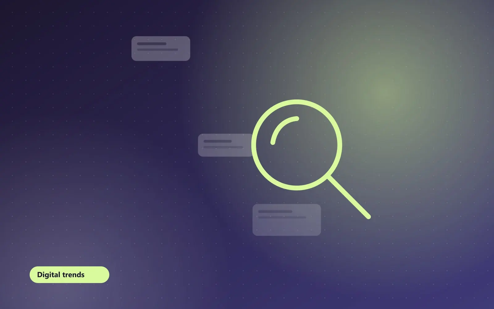 Illustration of a magnifying glass representing AI search changes