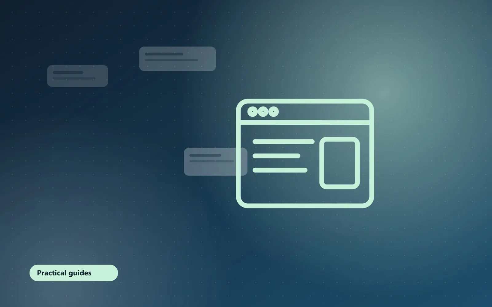 Illustration of a browser window representing building a website
