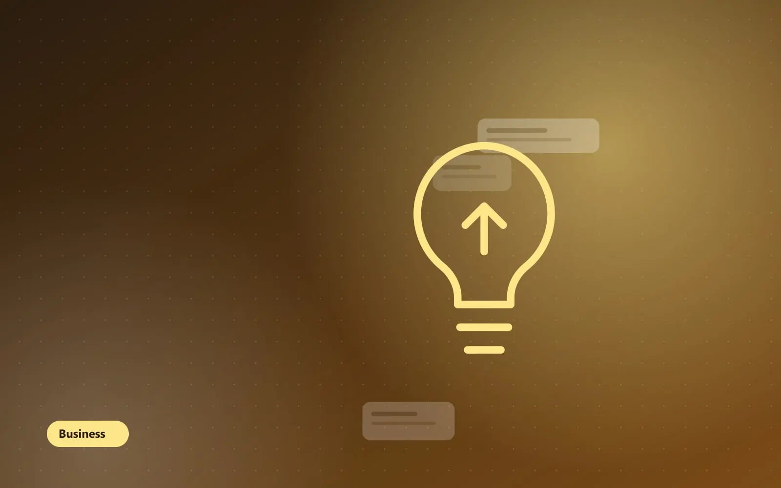 Illustration of a lightbulb representing online business ideas