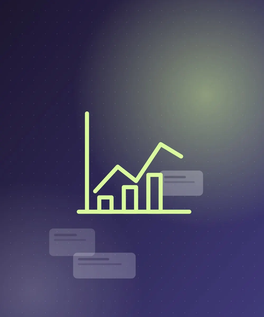 Illustration of a growth chart representing digital trends